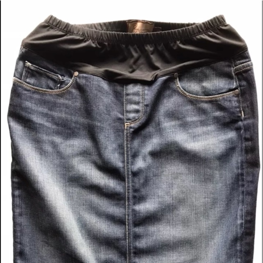 PAIGE maternity 29 Larchmont Jean denim skirt - Picture 3 of 9